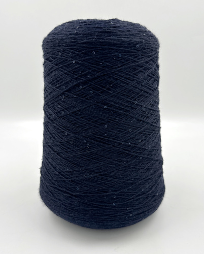 Пряжа Merino Paillettes, Italia, меринос, цвет темный джинс